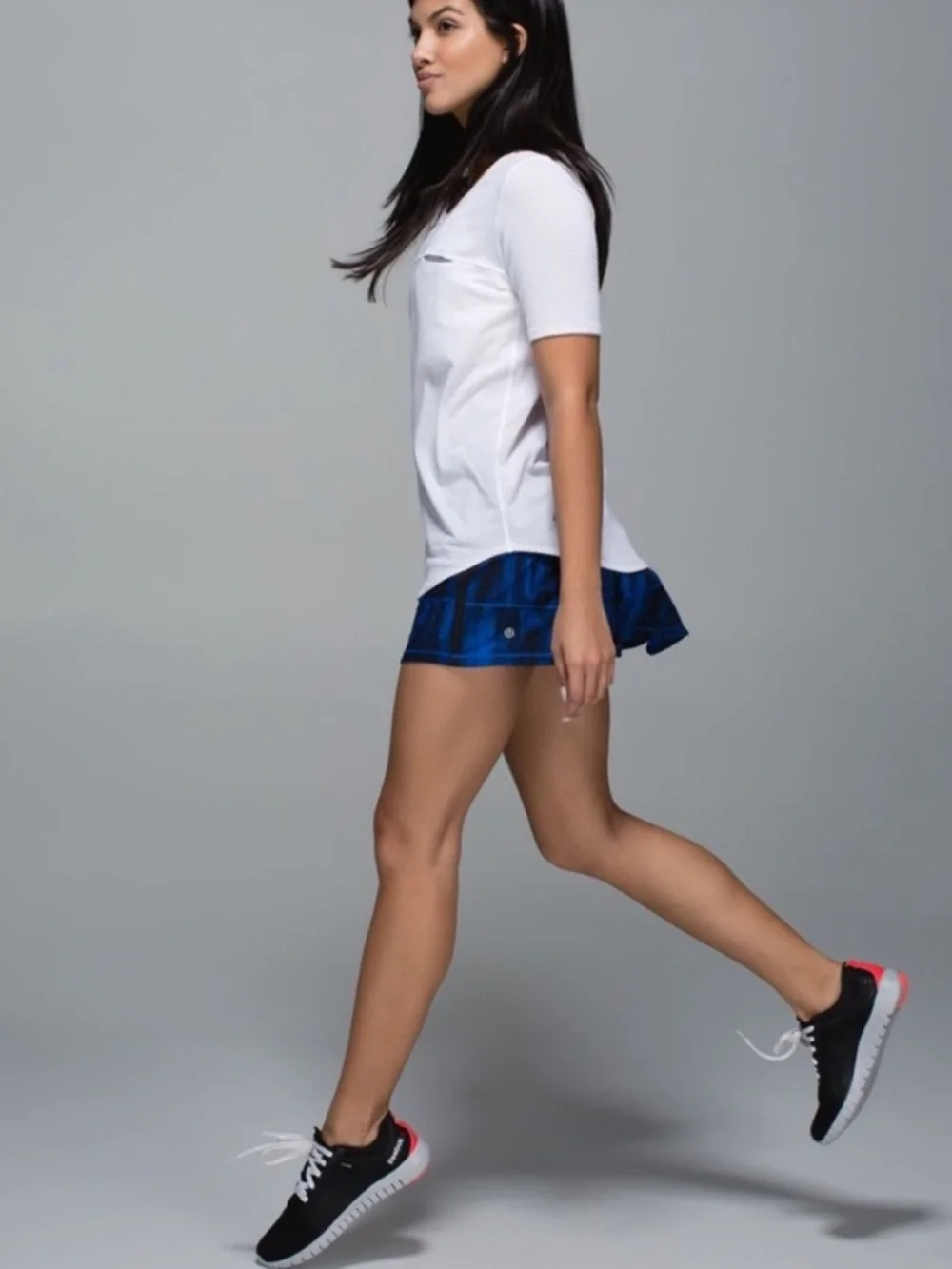Lululemon Pace Rival Skirt II Nightsky White Harbor Blue Black Skort Size 4